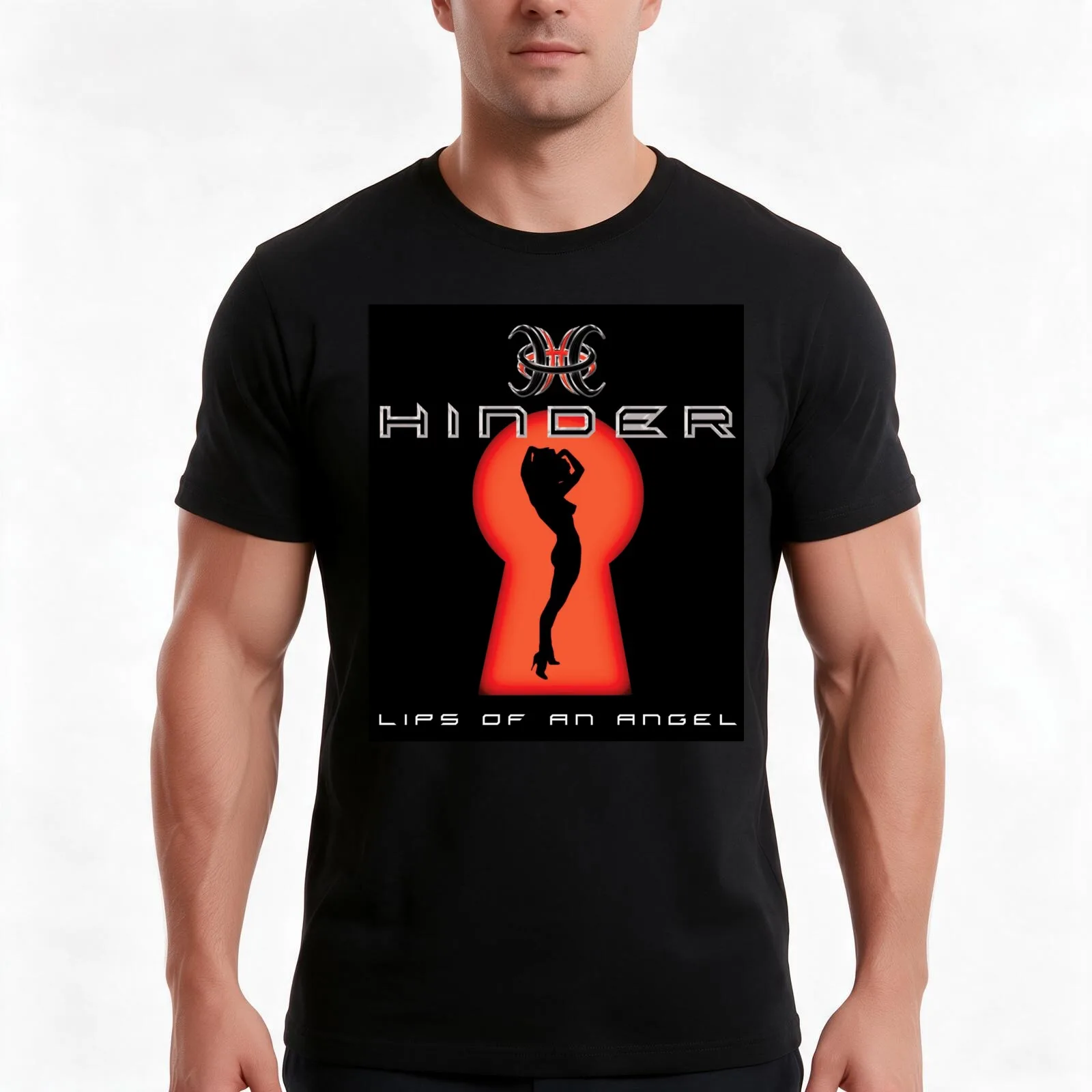 lips on an angel hinder tour 2020 antaratv T-Shirt, Summer Casual Cotton Tee, Oversized Streetwear Tops, Vintage Graphic Print