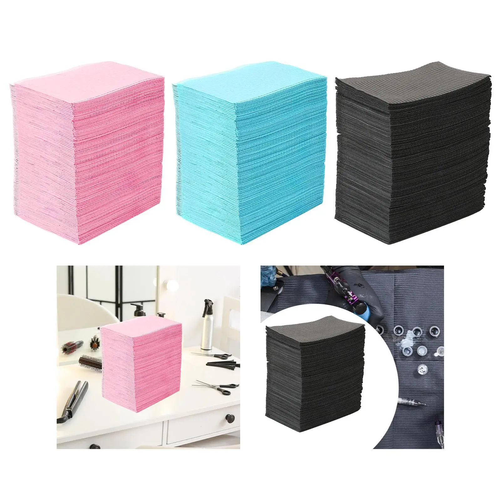 

125 Pieces Disposable Tattoo Bibs Nail Table Covers Clean Cloths Tray Cover