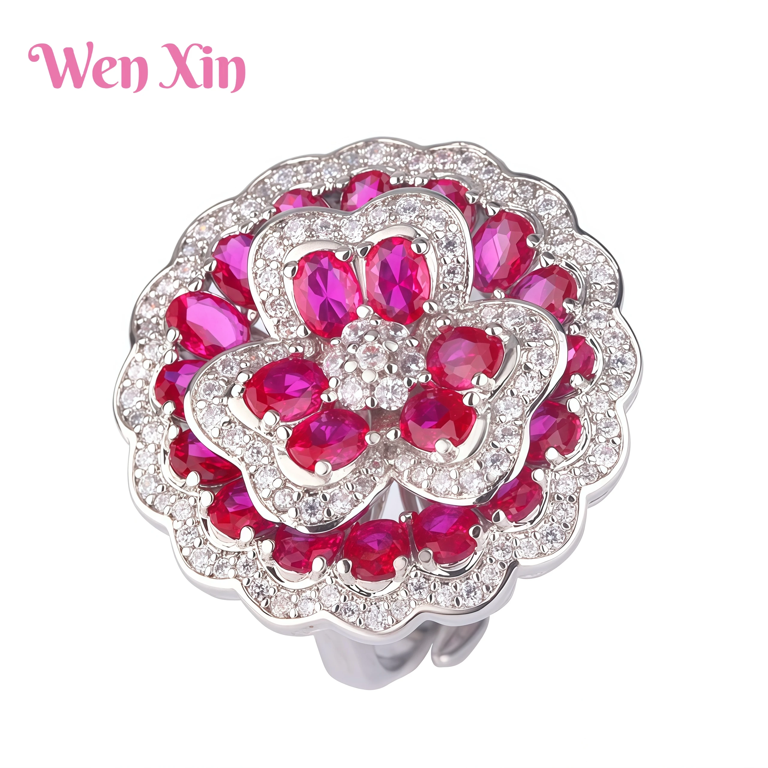 

WENXIN Brand MUSHAN MCT New Top Grade Quality Pendant Necklace Rose Temperament Light Luxury Set For Women Accessory