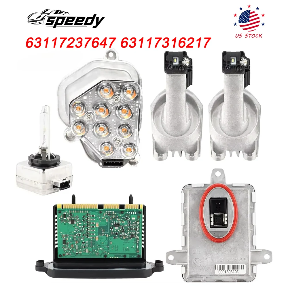 

63117237647 63117316217 RH Xenon Ballast Bulb LED Module Diode Kit For 2011-2013 BMW 528i 535i 550i 63117271901