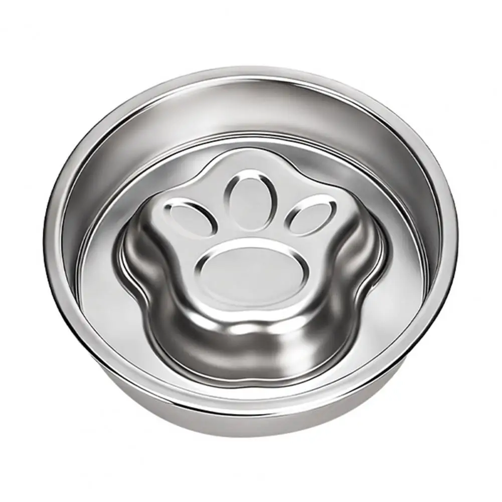 

Stainless Steel Slow Feeder Dog Bowl Anti-Choking Non-slip Healthy Eating Pet Feeding Bowl for Small Medium Breed Dogs Cats