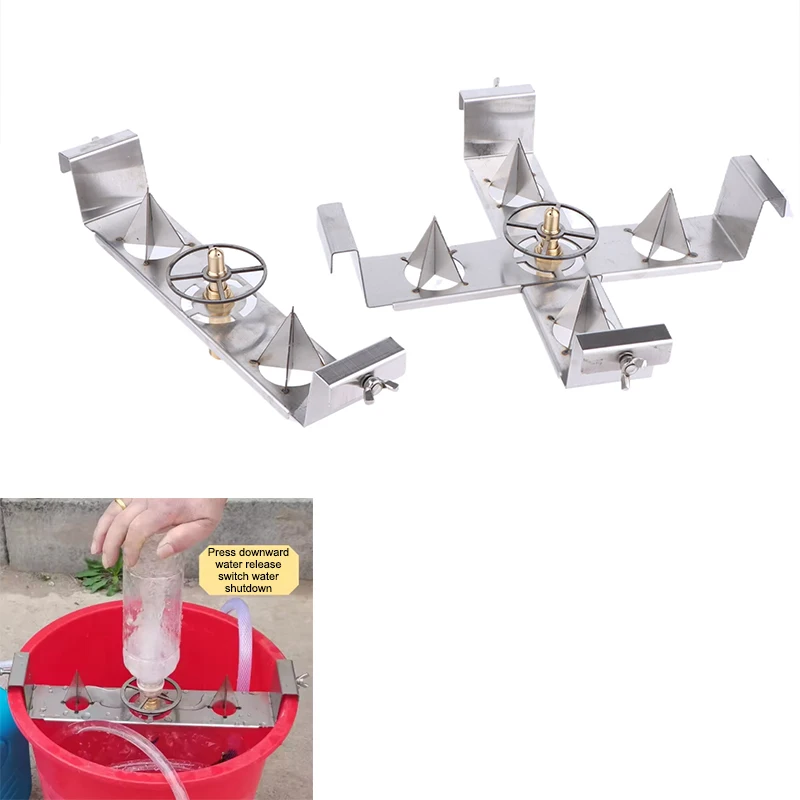 1Pc 2/4 Türme Stil Flasche Waschmaschine Edelstahl Messer Halter Drücken Düse Medizin Mischen Artefakt Flasche Rinser