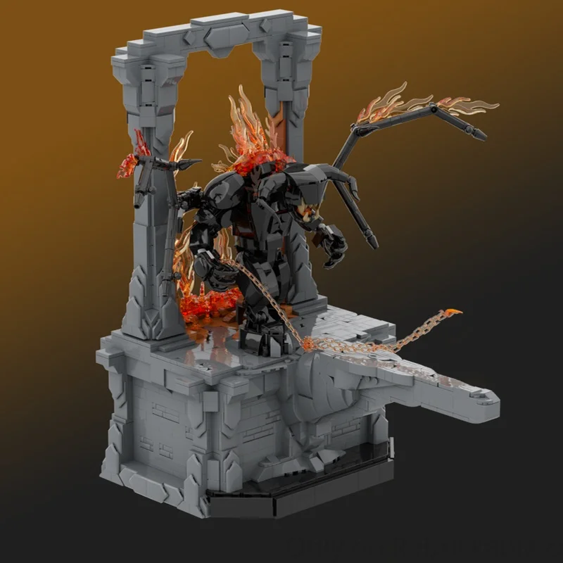 2375 قطعة MOC Balrog Durin S Bane نموذج اللبنات هدية الكريسماس العمارة اللعب تجميع لتقوم بها بنفسك فكرة التعليم الطوب الاطفال #4