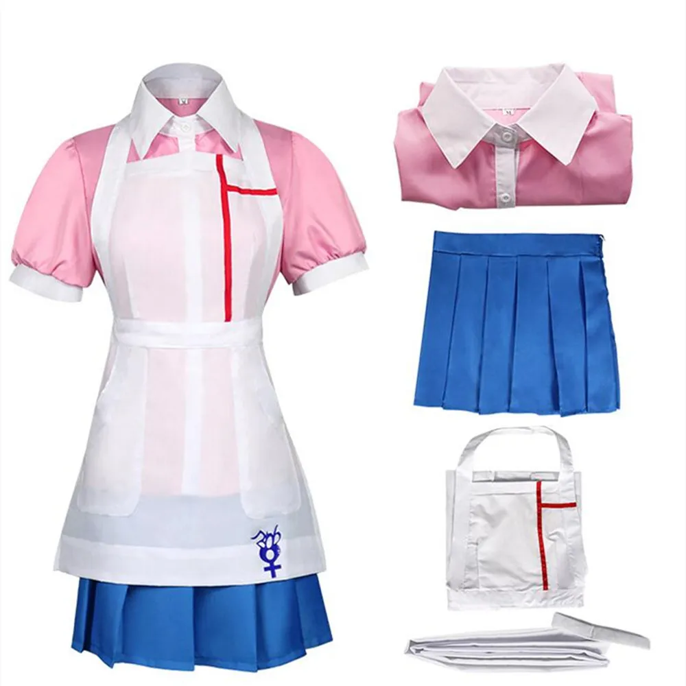 Danganronpa Mikan Tsumiki Yasuhiro Taeko Enoshima Junko Cosplay Costume Anime Game Uniform Women Dress Clothes Halloween Cosplay