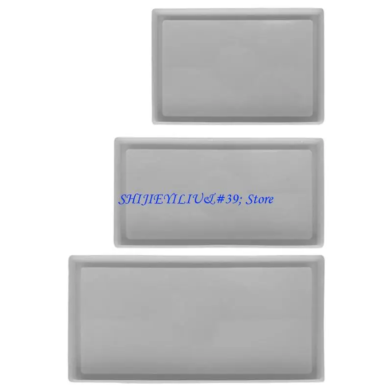 E21F Silicone Plate Molds Silicone Fruit Tray Molds Rectangular Resin Casting Moulds