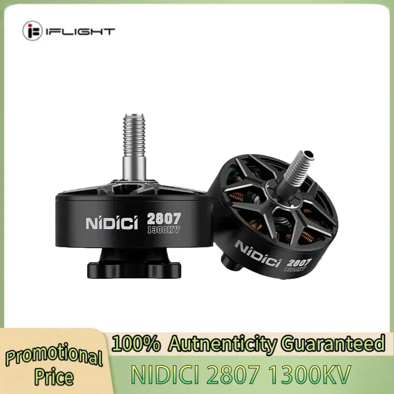

IFlight NIDICI 2807 1300KV Brushless Motor 5mm Shaft Compatible 7inch Propeller for RC FPV Drone