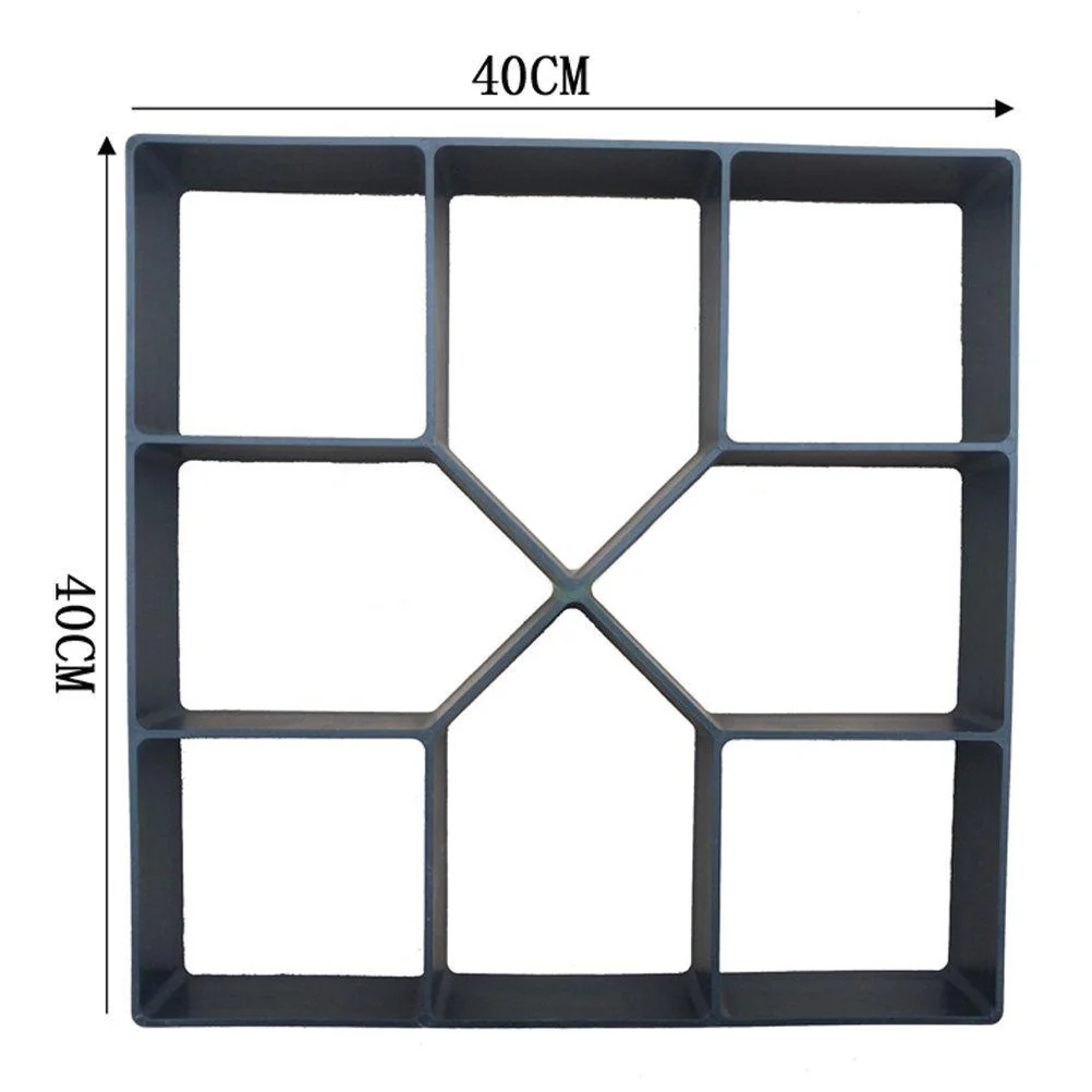 

DIY Plastic Path Maker Mold Black Manual Cement Brick Molds for Garden Walkways Patios Durable Use Path Maker Mold