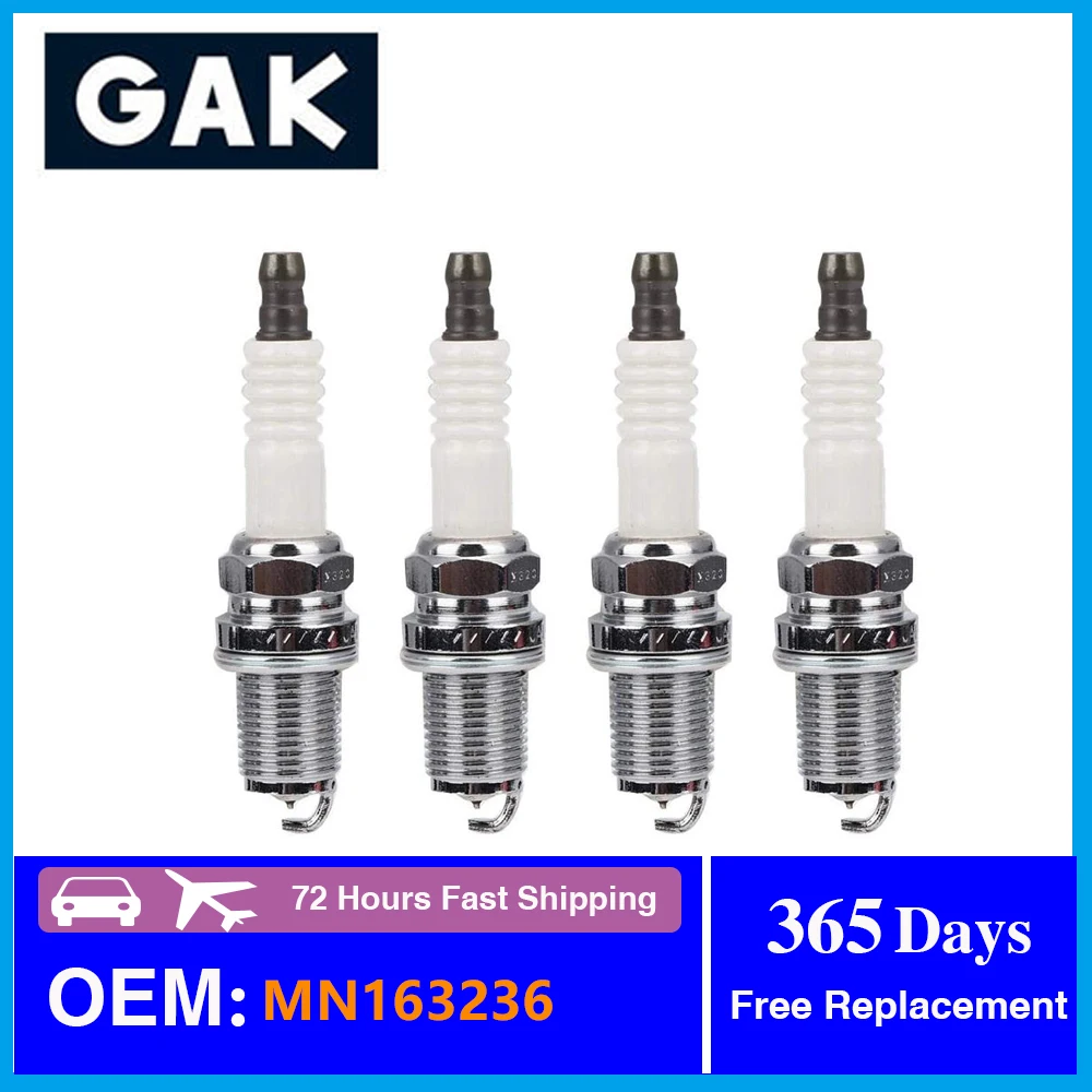 

GAK 4pcs MN163236 FR6EI Iridium Spark Plug For Mitsubishi Outlander Lancer Sportback Eclipse Endeavor Galant 3.8 Ignition Plugs