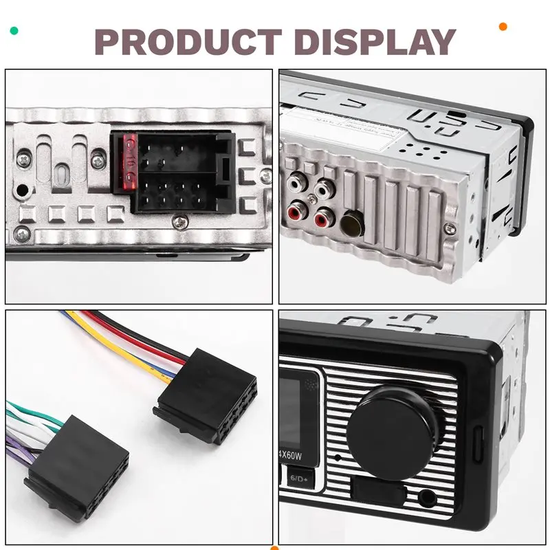 X39A-New Retro Car Wireless Bluetooth 12V MP3 Player AUX Audio Input Card Insert USB Flash Drive Multimedia Radio