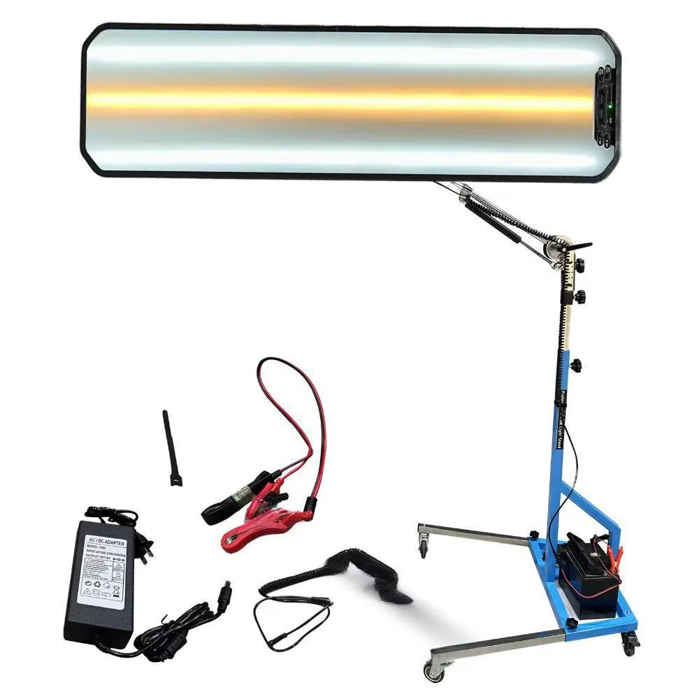 Professional PDR Paintless Dent Repair Leveling Lamp Stand (95x26cm), with a Freely Adjustable Hydraulic Shelf Light