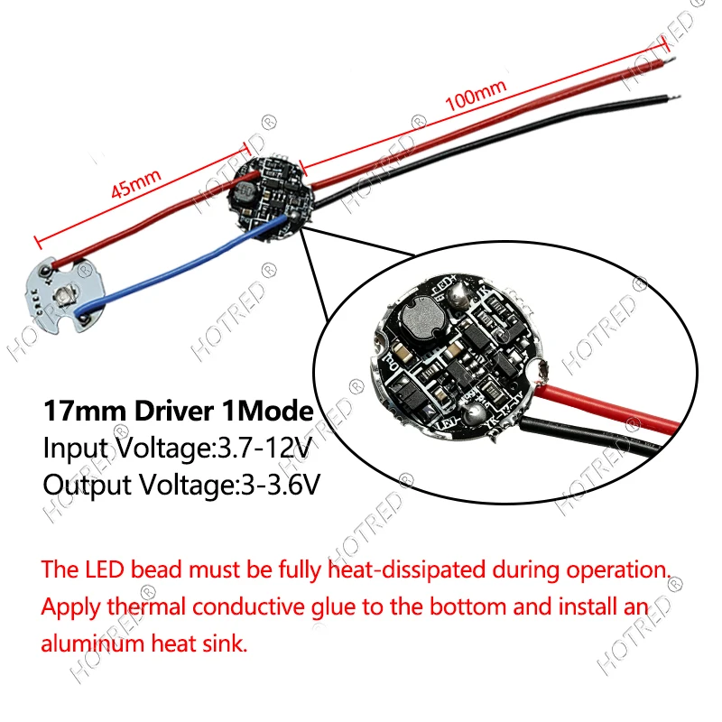 DC3.7V/5V/12V 3W 3535 UV Purple LED Chip+17mm Flashligt Driver 1 Mode Soldered 365nm 385nm 395nm 400nm 410nm 420nm 430nm Beads