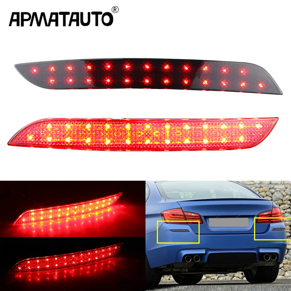 Für bmw f10 f11 f18 led hinterer stoßstangen reflektor licht canbus für 5 series 520d 520i 523i 525d 09-14 hinzugefügte Nebels chein werfer