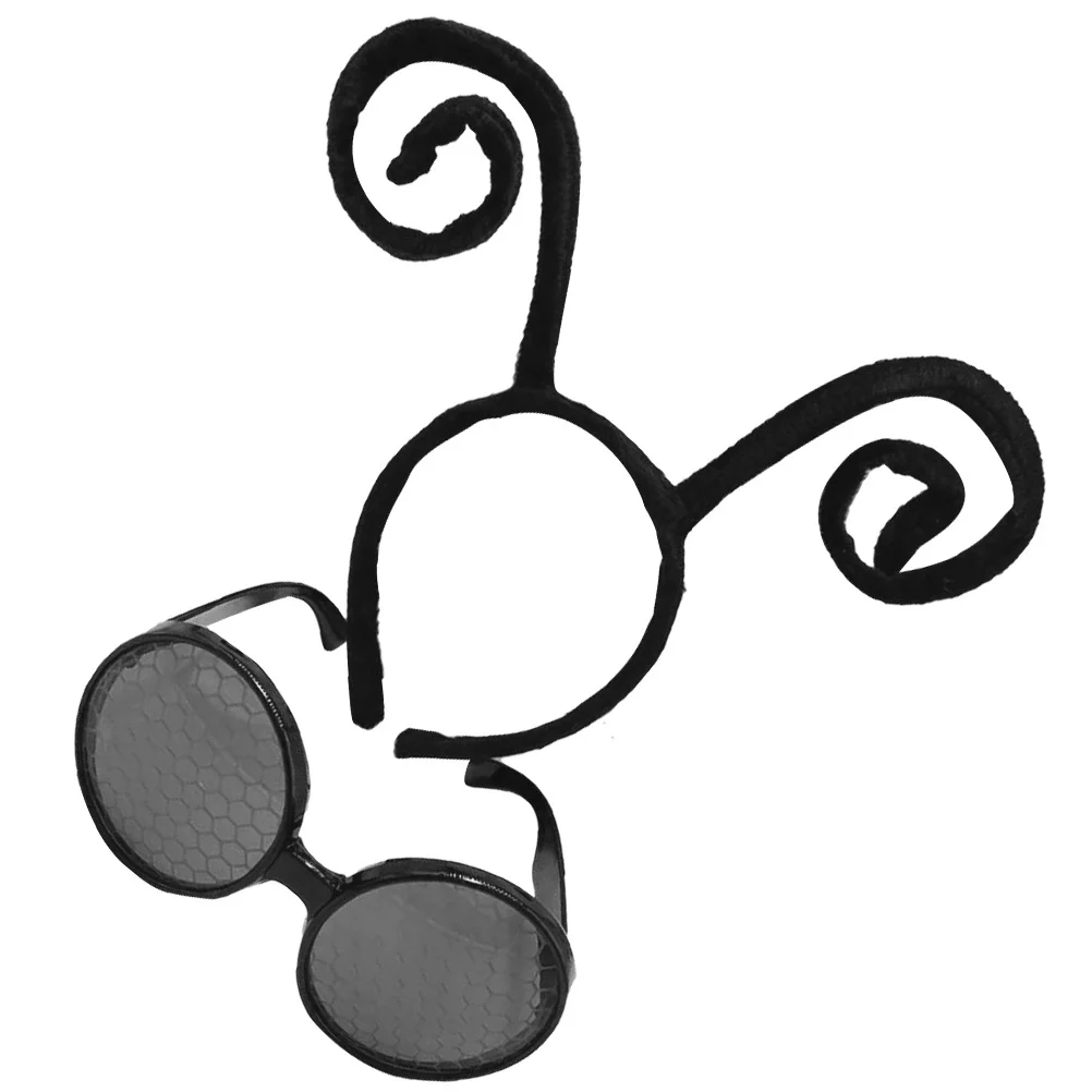 1 set Bug Antenna Headband Glasses Set For Women Halloween Party Cosplay Costume Insect Hairband Accessory Lightweight Party