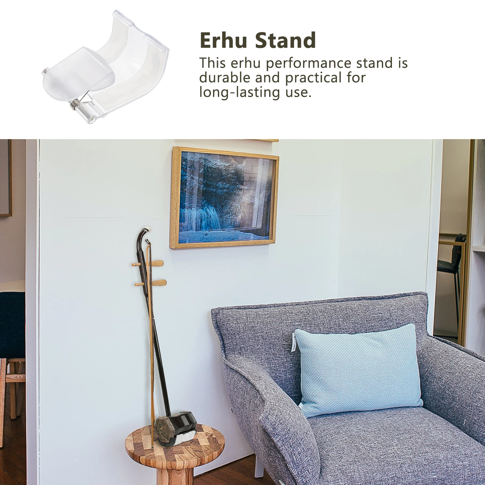 

Adjustable Waist Support Hook for Erhu Stand Lumbar Holder ABS Silicone Musical Instrument Support Rack