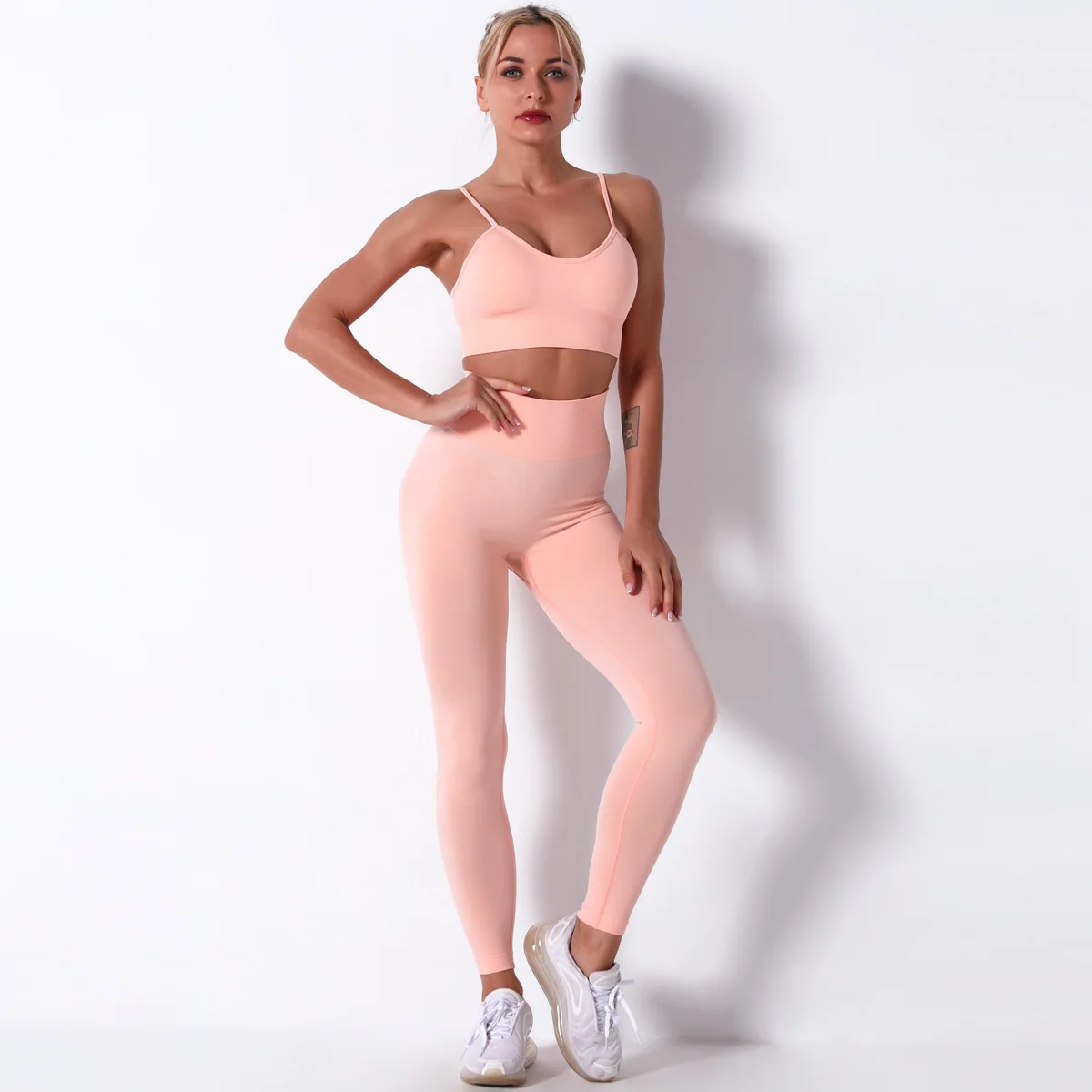 

Female Yoga Set Ensemble Seamless Sexy Sport Suit Women Sportswear Leggings Fitness Workout Gym Wear Running Clothing Tracksuit