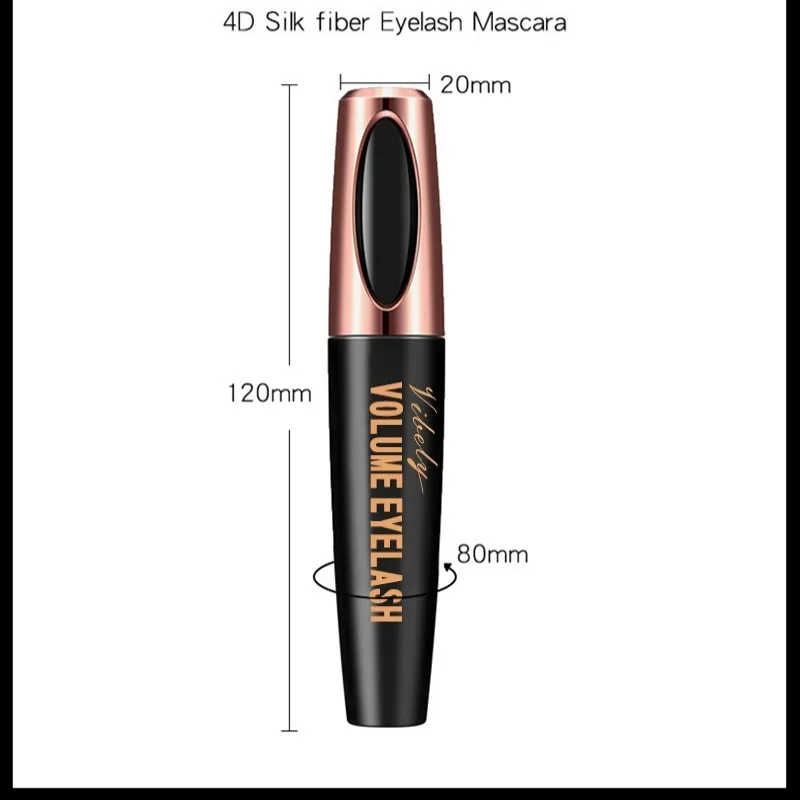 4d Silk Fibre Mascara Volume Lengthening Mascara Long Lasting Definition Waterproof Sweatproof Quick Drying Curling Mascara