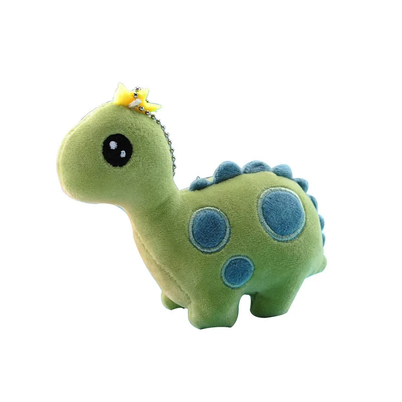 Creative Crown Dinosaur Plush Toy Backpack Pendant Cute Personality Doll Keychain Pendant Cartoon Anime Dinosaur Plush Doll Toys
