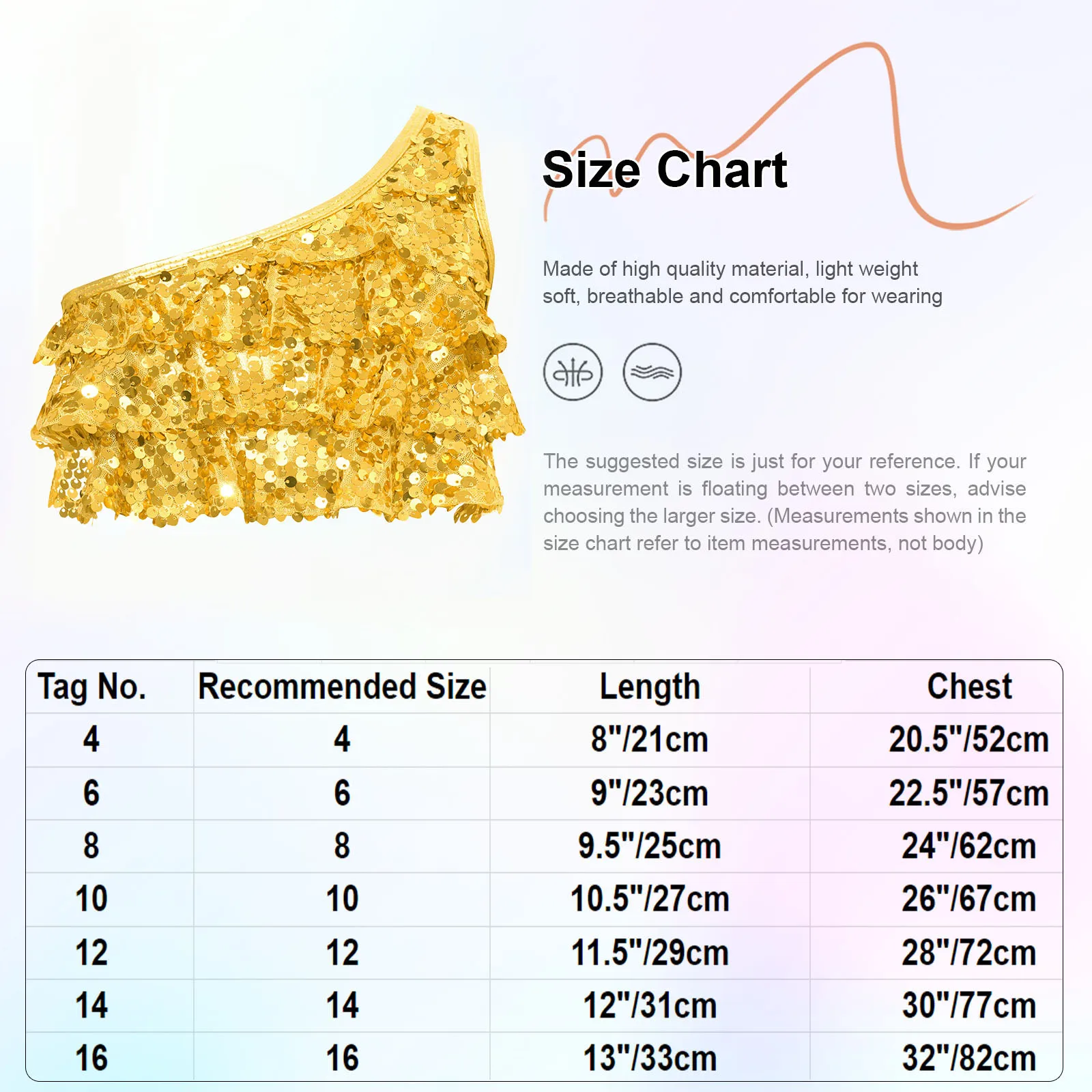 Kids Girls Shiny Sequins Dance Tops Jazz Street Dancewear Metallic Tiered Ruffles Sleeveless Crop Top Vest Performance Costumes