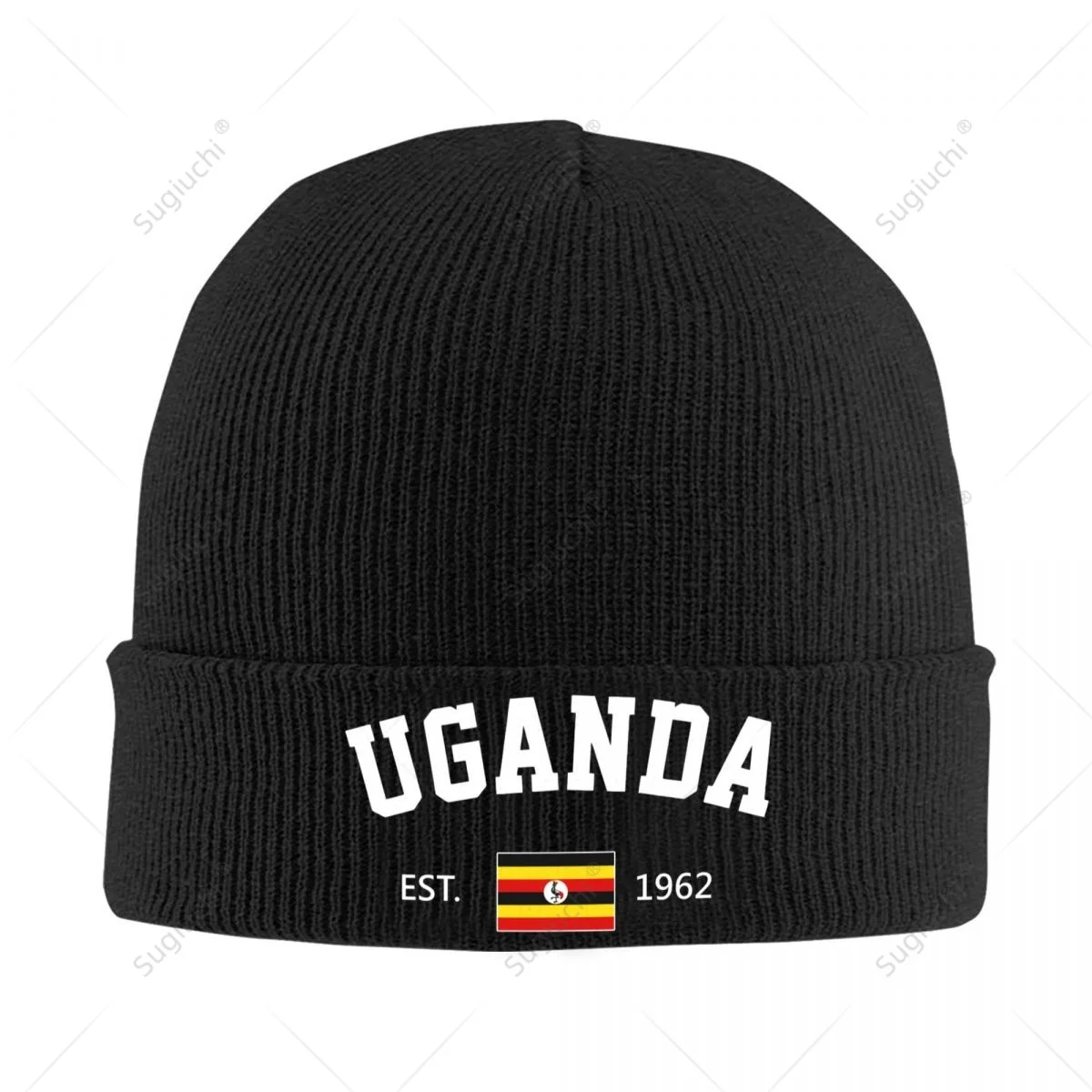 Knitted Hat Unisex Uganda EST.1962 Independence Day For Men Women Boys Winter Autumn Beanie Cap Warm Bonnet