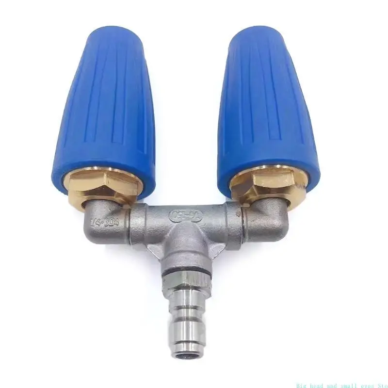 

581C 4000PSI Washer Nozzle High Pressure Washer Rotating Double Sprays Tip Garden