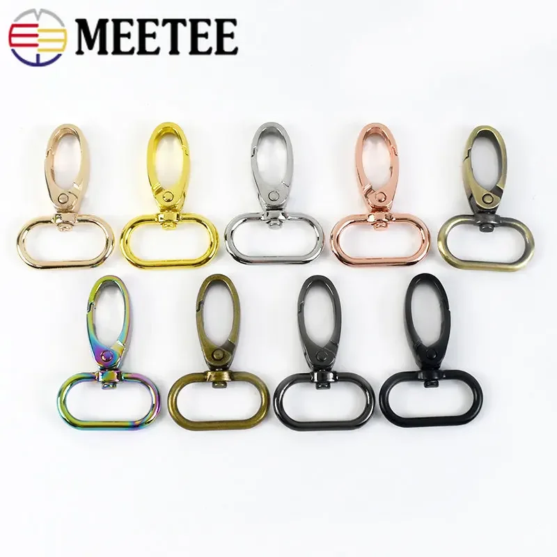 10/20Pcs 20/26/32/38mm Bags Strap Buckle Metal Lobster Clasp Carabiner for Bag Snap Spring Hook DIY KeyChain Part Accessories