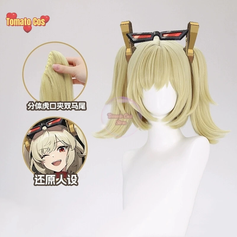 New Zenless Zone Zero Burnice Whita Cosplay Wig Halloween Christmas Partys fashion Wig Calydon Double Ponytail cosplay party wig