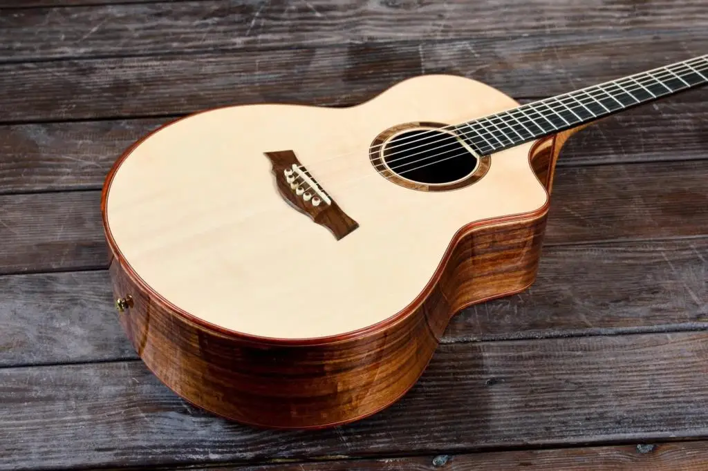 LeChant LY-JC100A All Solid Wood Acoustic Guitar with Santos Rosewood Back and Sides 41 inches Jumbo Guitarra