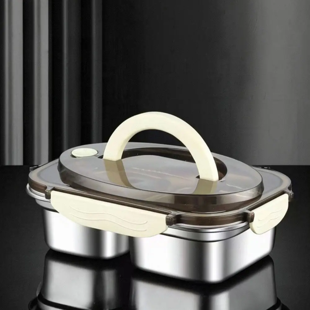 Stainless Steel Airtight Bento Box Portable Divided Lunch Container Case For Office School Fruit Vegetable Storage