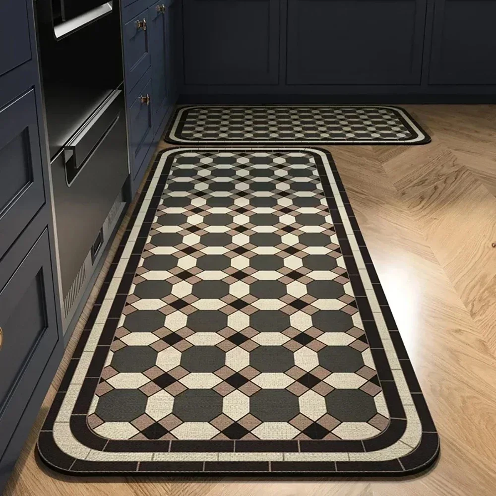 Küchenmatte, saugfähig, bedruckt, Küchenteppiche, rutschfeste Flurmatte, lange Teppiche für Wohnzimmer, Schlafzimmer, Eingang, Fußmatte, Bad – Detail 10