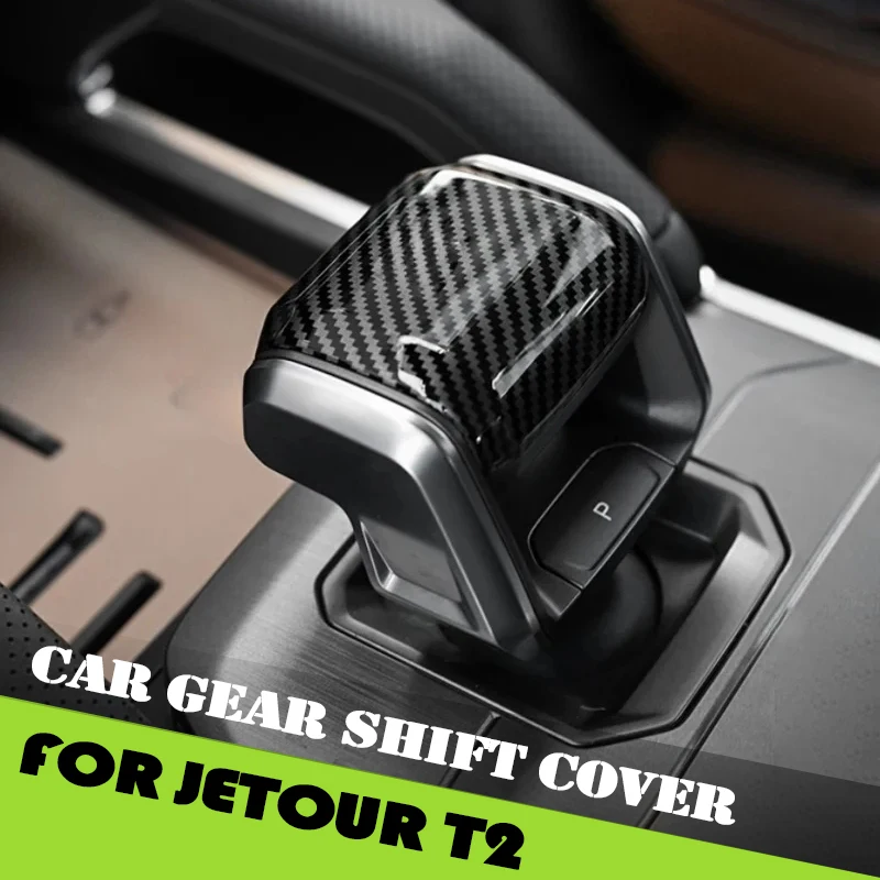 

Car Gear Shift Cover Fit for Jetour Traveller T2 2023 2024 2025 ABS Carbon Fiber Pattern Gear Shift Cover Sticker Car Accessorie