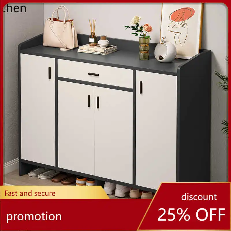 ZML Shoe Cabinet for Home Entrance New Model Hallway Outside Entryway Cabinet Integrated Storage Shoe Rack