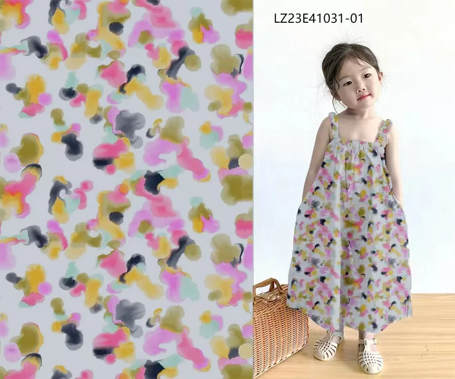 Ramie Linen Fabric 140cm Printed Floral Breathable Lightweight Natural For Shirt Dress Home Decor Curtain Tas & Women's Clothing