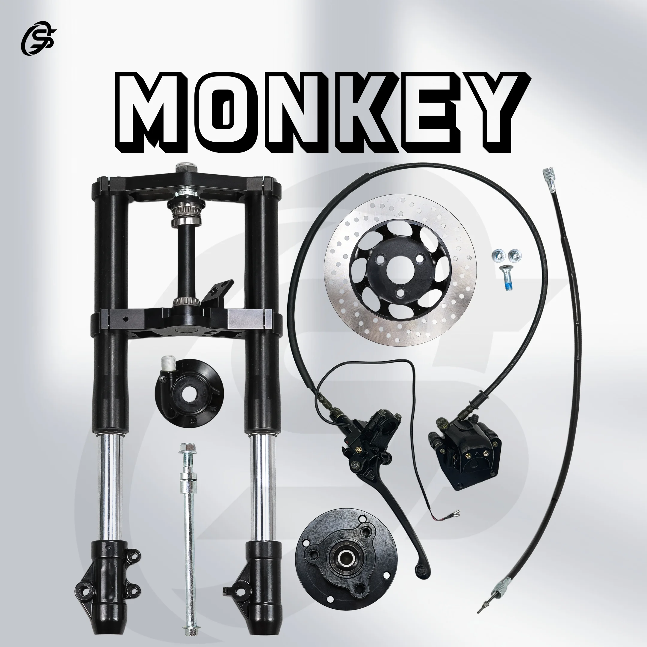 Z50 Front Fork Kit 540mm Z50 Monkey Black Front Shock Absorber Kit Motorcycles Accessories Z50 Parts Rebound Speed Unadjustable