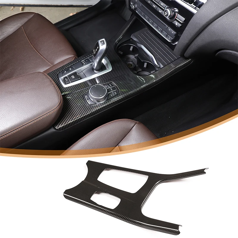 For BMW X3 X4 F25 F26 2011-2017 ABS Carbon Fiber Car dashboard center console gear panel decorative cover sticker interior kit - Image 4