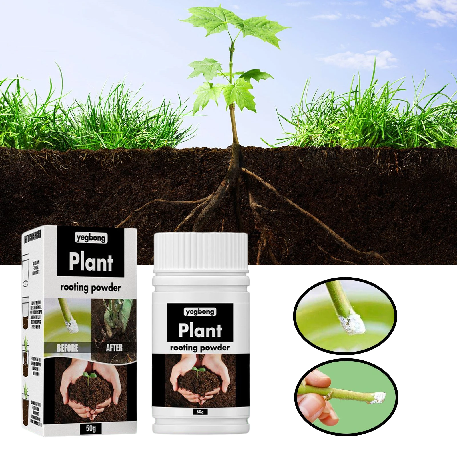 1Rare Plant Rooting Powder Plant Fruit Flower Rapid Rooting Nutrition Hydroponics Garden Nutrition Plant Growth Rooting Powder