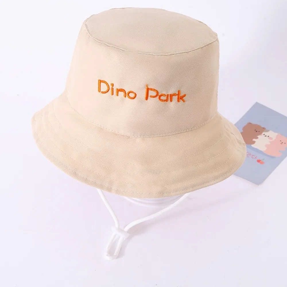 

New Double Sided Kid Bucket Hat Cotton Cute Bear Dinosaur Sun Shade Hat Breathable UV Protection Fisherman Cap for Boys Girls