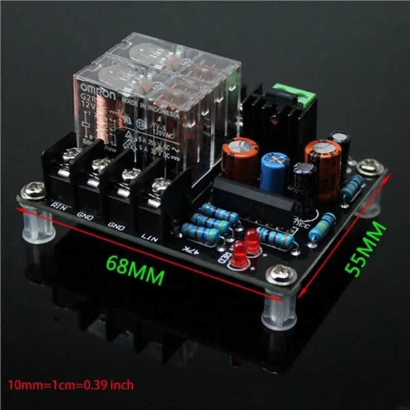 A96T 2X UPC1237 Speaker Protection Circuit Board With Startup Delay And Direct Current Protections For Amplifiers AC12-18V
