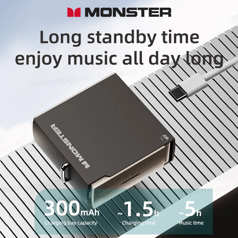 Monster-XKT17 سماعات بلوتوث لاسلكية مع هيئة التصنيع العسكري ، سماعات الأصلي ، لعبة سماعة ، TWS ، الحد من الضوضاء ، سماعات الرياضة ، جديد ، 5.3