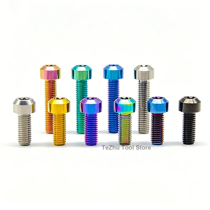 1pc TC4 Titanium Alloy Cylindrical Inner Plum Blossom Screw M8 x 10 15 20 25 30 35~130mm Motorcycle Modification Screw