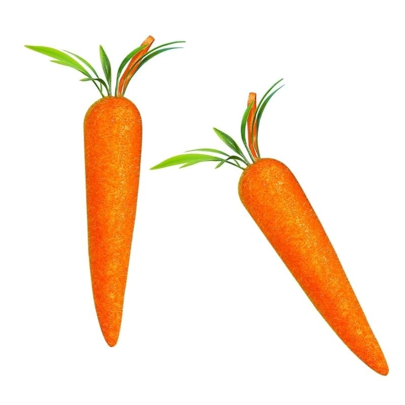 62KD Pack of 2/6 Festive Easter Carrot Ornaments Exquisite Workmanship Decoration Pendant Suitable for All Easter Enthusiasts