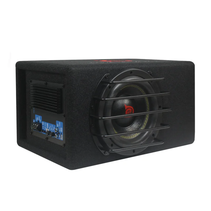 Vehicle-mounted pure bass car 8-inch 12V dual magnetic dual voice coil active band power amplifier Super bass modified trunk