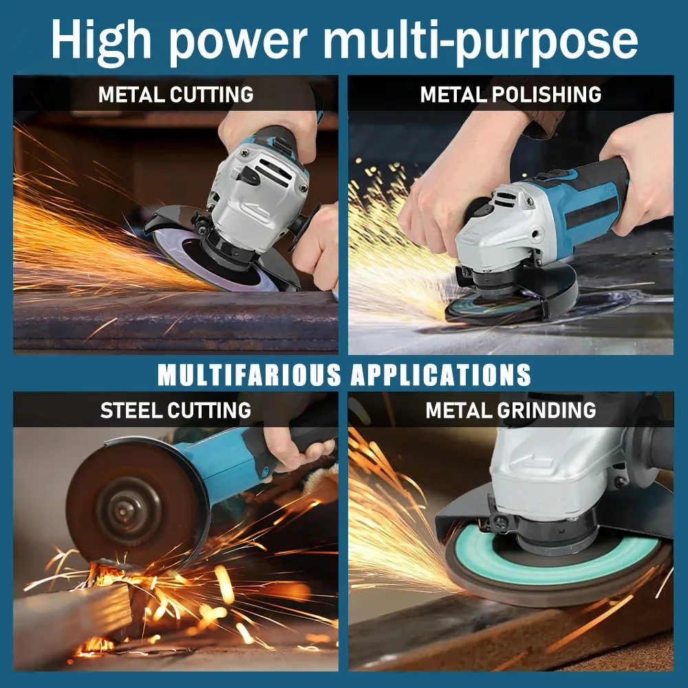 

18V for Makita battery, DGA402 brushless electric angle grinder, rechargeable cutting machine, 18V polishing machine