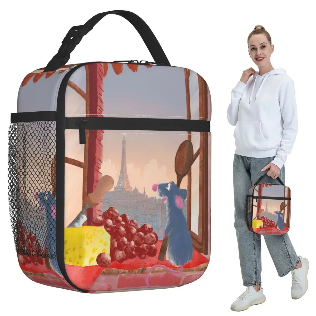 

Ratatouille Cartoon Insulated Lunch Bag for Women Office Cooler Thermal Food Box Tote Leakproof Lunch Boxes Container