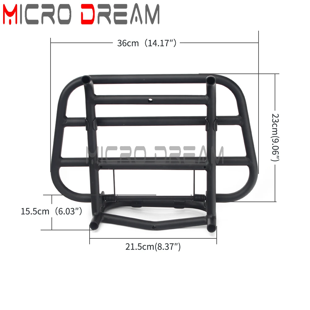 Black/Chrome Motorcycle Front Luggage Rack Bracket Folding Carrier Shelf Scooter For Primavera 150 2015-2019 Sprint 150 2017