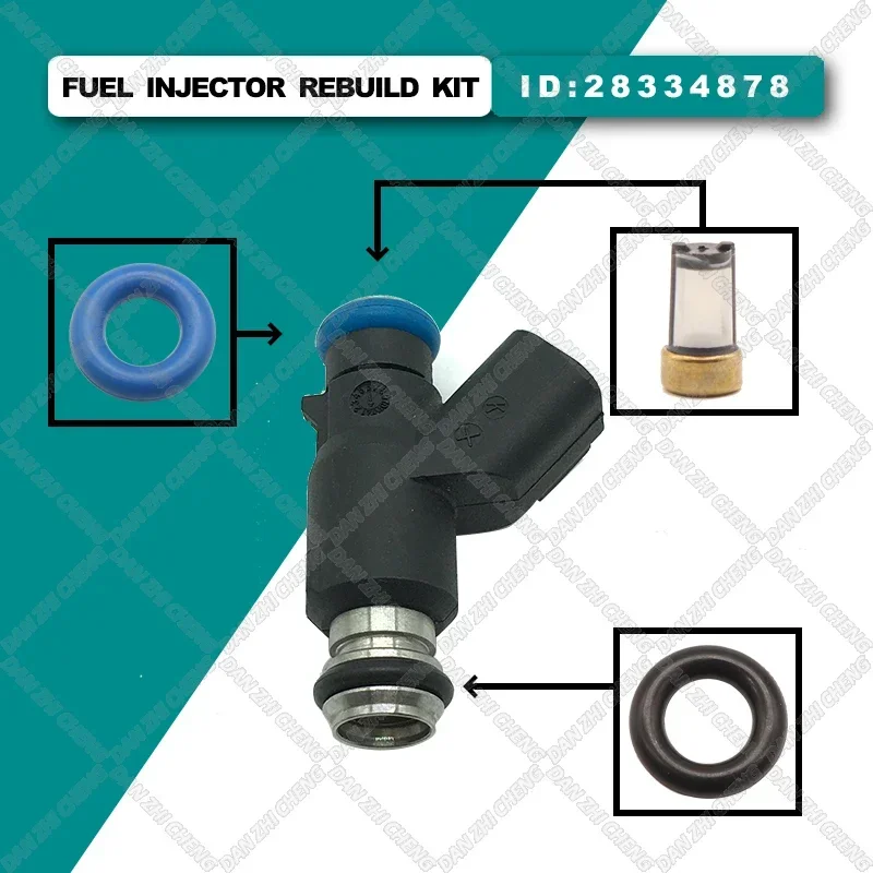 

Fuel Injector Service Repair Kit Filters Orings Seals Grommets for Chinese Car 28334878