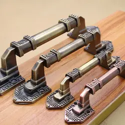Antique Aluminum Alloy European Drawer Flush Handles Decorative Furniture Wood Barn Door Handle