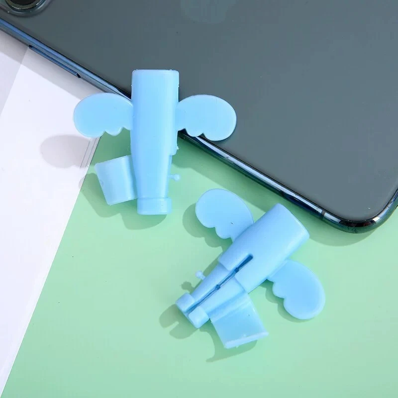 2 STUKS Cartoon Angel Kabelbeschermer Voor iPhone Type C Telefoon Kabel Organizer Koreaanse Stijl Anti-Break Datalijn snoer Kabelhaspel