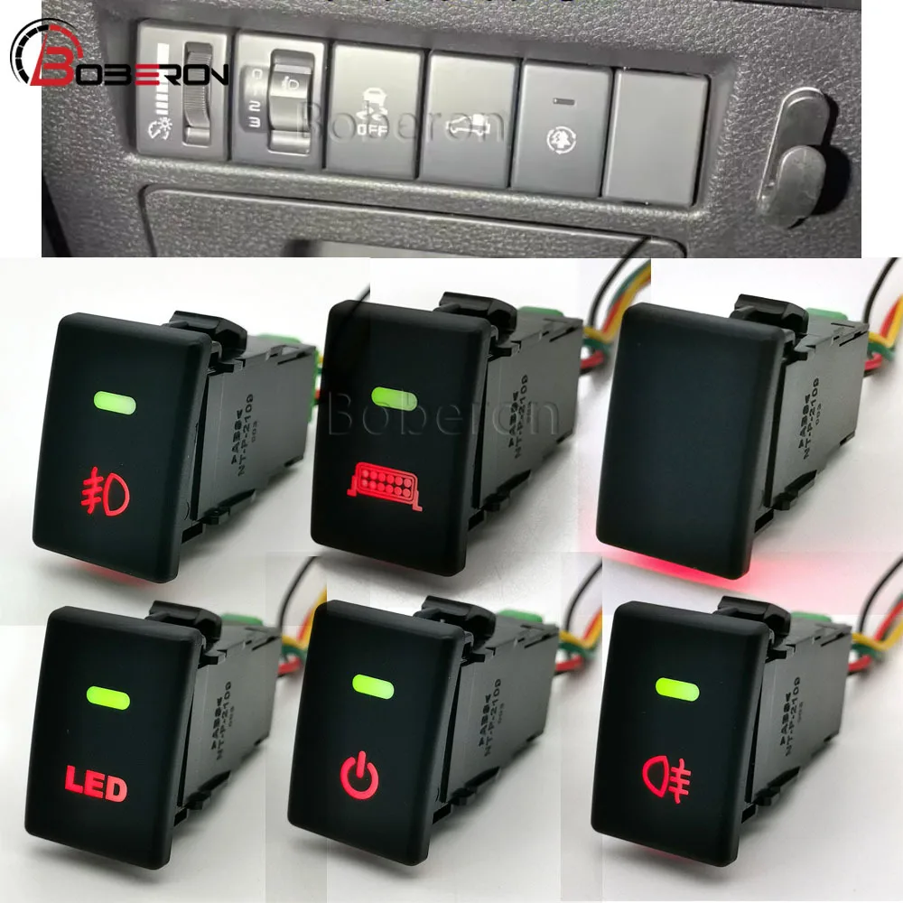 1Pc Fit Für Isuzu D-MAX Auto Retrofit Schalter Nebel Vorne Lampe LED Radar Differential Lock Power On Off taste