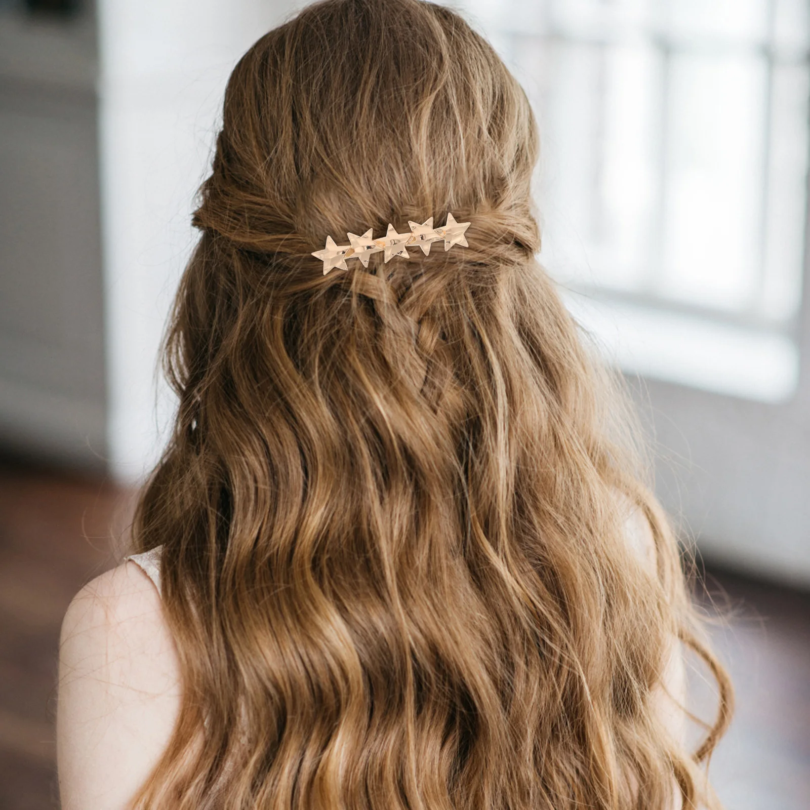 

Hair Clip Accessories Bridal Decorative Styling Pentagram Clips Alloy French Barrette Barrettes