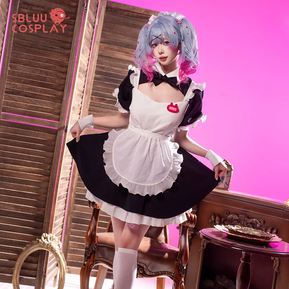 

SBluuCosplay Mikuu Cosplay Costume R Quality Women Mikku Rabbit Hole Maid Dress Cosplay Halloween Mikuu Bunny Girl Suit